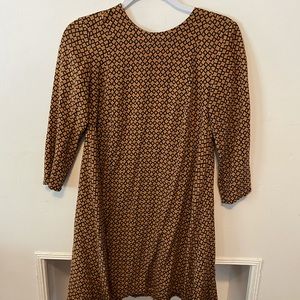 H&M Dark Mustard Pattern Dress